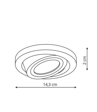 Oprawa wpuszczana Nero ruchoma, idealna do każdego wnętrza (LP-4424/1RS WH movable) - Light Prestige