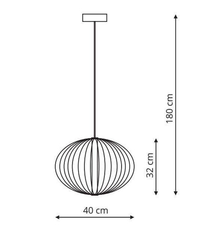 Lampa wisząca Treviso mini czarna (LP-798/1P S BK) - Light Prestige